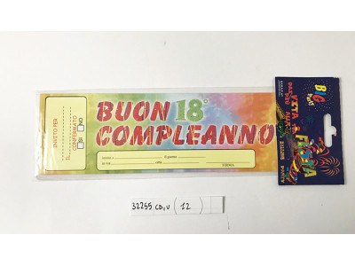Sud Arca Snc BLOCCHETTO INVITI 18 ANNI Sud Arca Snc BLOCCHETTO INVITI 18 ANNI