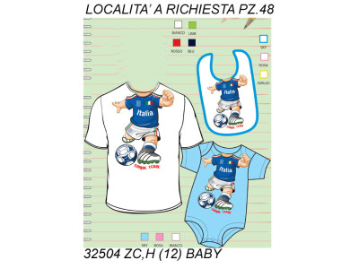 Sud Arca Snc T-SHIRT CALCIATORE BIANCA BABY