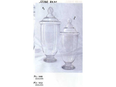Sud Arca Snc VASO VETRO C/COPERCHIO CM.59