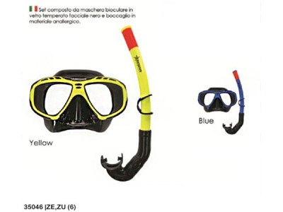 Sud Arca Snc SET MASCHERA + TUBO ARGO BLACK
