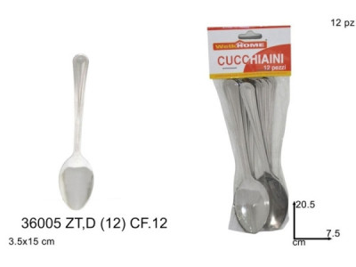 Sud Arca Snc CUCCHIAIO ACCIAIO INOX PZ.12