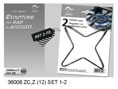 Sud Arca Snc RIDUTTORE GAS ACCIAIO SET 1-2