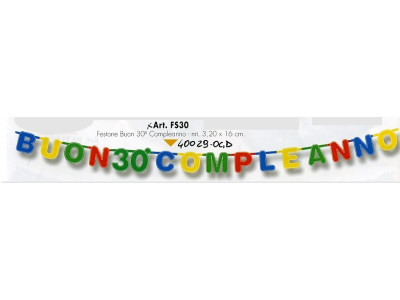 Sud Arca Snc FESTONE BUON 30^ COMPLEANNO cm