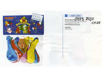 Sud Arca Snc BUSTA 25 PALLONCINI MET.