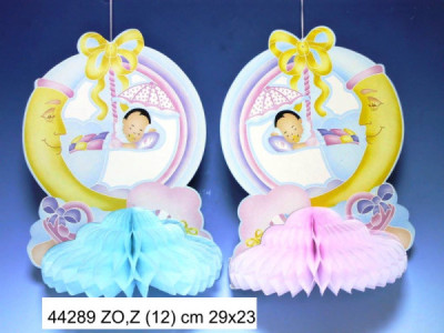 Sud Arca Snc FESTONE BABY ROSA-CELESTE