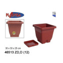VASO FIORI QUADRATO 30X30X25