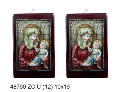 Sud Arca Snc QUADRETTO LEGNO MADONNA+BAMBIN