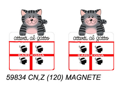 Sud Arca Snc MAGNETE ATTENTI AL GATTO SARD.