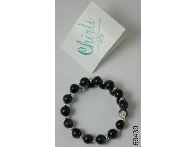 Sud Arca Snc BRACCIALE ELASTICO SFERE NERE