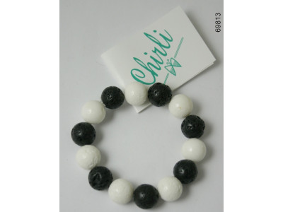 Sud Arca Snc BRACCIALE LAVA NERA-BIANCA Sud Arca Snc BRACCIALE LAVA NERA-BIANCA