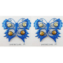 FARFALLA METALLO MURO 14 .BLU