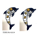 DELFINO METALLO MURO 24 BLU