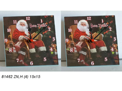 Sud Arca Snc OROLOGIO VETRO 15X15 NATALE