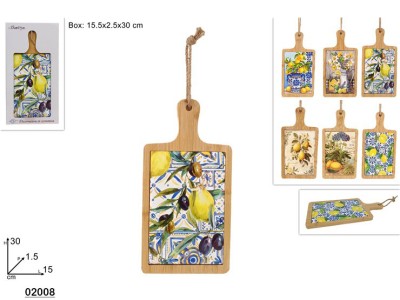 TAGLIERE LEGNO CERAMICA