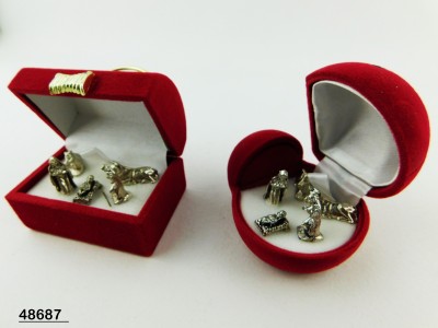 PRESEPE SCATOLE VELLUTO ASS.