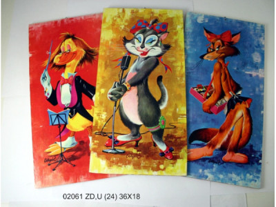 Sud Arca Snc QUADRETTO ANIMALI ASS.LEGNO 36