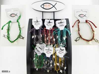 Sud Arca Snc BRACCIALETTO CORDA CROCE C/CON