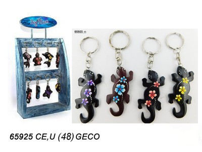 Sud Arca Snc PORTACHIAVE LEGNO GEKO DIPINTO