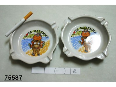 PORTACENERE CERAM.BIANCA DEC.