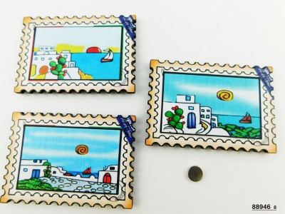 MAGNETE FRANCOBOLLO CASE BIANC