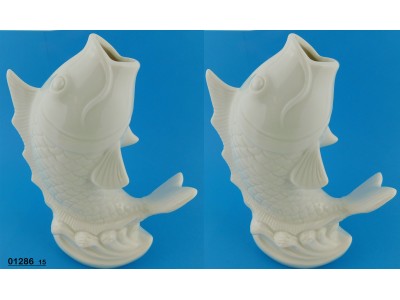 VASO PESCE PORCELLANA 16 CM.
