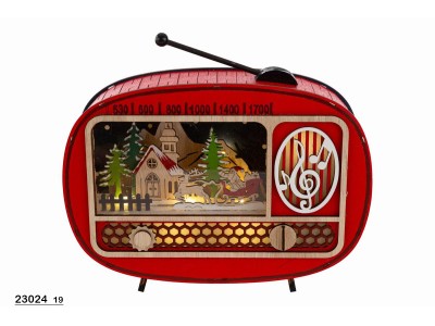 RADIO LEGNO NATAL.C/LED.