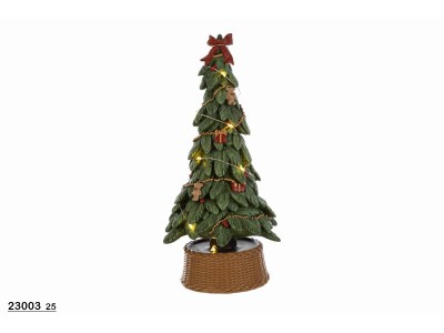 ALBERO RESINA NATAL.C/LED 25