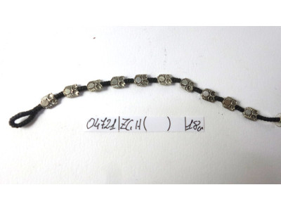Sud Arca Snc BRACCIALE CUOIO NERO TRAM.MET.