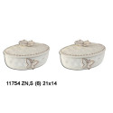 SCATOLA CER.FARFALLA OVALE 21x