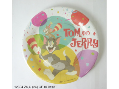 Sud Arca Snc PIATTO TOM & JERRY Diam. 18 PZ.10 Sud Arca Snc PIATTO TOM & JERRY Diam. 18 PZ.10