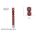 TUBO 8 PALLINE 6CM ROSSO